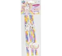Pailles en papier - licorne 6pcs
