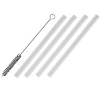 Pailles en verre CIAO, set de 4 pailles de 15 cm + brosse de nettoyage