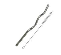 Pailles en Verre Pailles en verre ondulées à boire réutilisables colorées créatives for boissons Café Lait Thé(Gray)