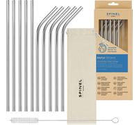 Pailles métalliques Spinel, 10 pièces, argent