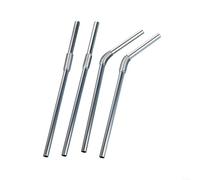 Pailles pliables fabriquées en acier inoxydable 304 pour une performance durable sans déformation (4 pièces)