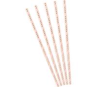 Pailles pour cocktail 10 pièces rose-doré 19,5 cm