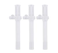 Pailles Réutilisables en Silicone Blanc, Lot de 6 pour Bouteille D'eau | Embouts Lisses sans Bavure, Format de Rechange, Usage Gourde et Tasse Munie D'une Paille
