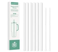 Pailles Réutilisables en Tritan pour Stanley Cup 40/30oz, Lot de 6 | Inclut 2 Brosses de Nettoyage, Matériau Tritan, Compatible 40oz et 30oz, Réutilisables, Lot de 6 Pailles