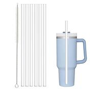 Pailles Réutilisables pour Stanley cup de 40 oz et 30 oz, Lot de 6 pailles avec Brosse de Nettoyage, en Plastique lavable, 30 cm