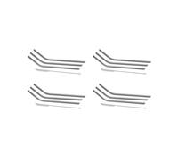 Pailles Reutilisables Reutilisables de Paille A Boire en Metal D'Acier Inoxydable de 12 Pcs + 4 Kit de Brosse de Decapant