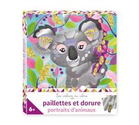 Paillette et dorure portraits d'animaux - mini boîte avec accessoires