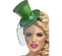 Paillette Show Girl Haut Chapeau Mini Chapeau Bibi Burlesque Déguisement Adulte