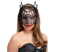 Paillette Spider Masque Noir Fenêtre Femmes Toile D'Araignée Déguisement Adulte