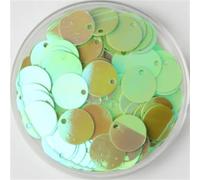 Paillettes à coudre, Lot de 120 patchs à dos plat de 15 mm avec 1 trou latéral à coudre, adaptés aux travaux manuels de mariage, aux robes de ventre et aux accessoires de bricolage(AB Light Green)