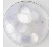 Paillettes à coudre, Lot de 120 patchs à dos plat de 15 mm avec 1 trou latéral à coudre, adaptés aux travaux manuels de mariage, aux robes de ventre et aux accessoires de bricolage(White Transparent)