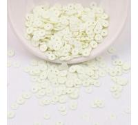 Paillettes à coudre, Sachet de 50 g de feuilles de porcelaine colorées à trous moyens, grandes feuilles rondes for vêtements et sacs à main, 3/4/5/6/8/10 mm(Beige 2,3.0mm 50g)