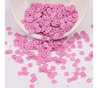 Paillettes à coudre, Sachet de 50 g de feuilles de porcelaine colorées à trous moyens, grandes feuilles rondes for vêtements et sacs à main, 3/4/5/6/8/10 mm(Purple Pink 2,8mm 50g)