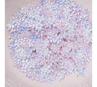 Paillettes à ongles 3D en forme de fleur de prunier en PVC pour bricolage, vêtements, fournitures de couture, accessoires de chaussures, décoration de fête, blanc, 50 g