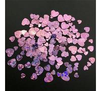 Paillettes à paillettes en PVC en forme de cœur, assortiment de 3,0 mm, 4,0 mm et 6 mm, pour manucure, confettis de mariage, décoration et loisirs créatifs - Lila - 20 g (3,0 mm)