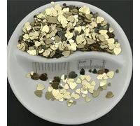 Paillettes à paillettes en PVC en forme de cœur, assortiment de 3,0 mm, 4,0 mm et 6 mm, pour manucure, confettis de mariage, décoration et loisirs créatifs - Or - 20 g (4,0 mm)