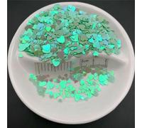Paillettes à paillettes en PVC en forme de cœur, assortiment de 3,0 mm, 4,0 mm et 6 mm, pour manucure, confettis de mariage, décoration et loisirs créatifs - Cyan - 150 g (4,0 mm)
