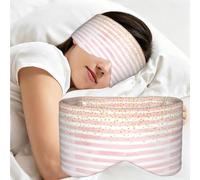 Paillettes à rayures roses, Masque de sommeil pour la maison, les voyages et le travail posté, couvrant entièrement les yeux et bloquant la lumière