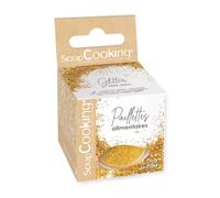 ScrapCooking - Paillettes Alimentaires Dorées 5 g - Pour Pâtisseries & Cocktails - Décoration Alimentaire Comestible - Poudre Or - Sprinkles Cuisine, Boissons - Anniversaire Noël - 4124