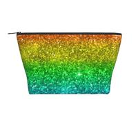Paillettes Arc-en-Ciel Multicolores, Trousse de Toilette Trousse de Maquillage Sac à cosmétiques Trousse de Toilette de Voyage Portable