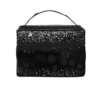 Paillettes argentées Brillantes, Trousse de Maquillage Trousse à cosmétiques Trousse de Toilette de Voyage Portable Trousse à Crayons