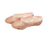 Paillettes Ballet Danse Chaussures Yoga Gym Plat Pantoufles Rose Bleu Rouge Couleurs for Filles Enfants Femmes Enseignant(Gold,30)