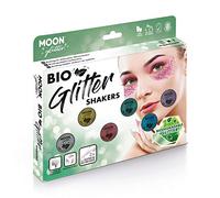 Paillettes biodégradables Eco Glitter Shakers de Moon Glitter - 100% Cosmetic Bio Glitter pour le visage, le corps, les ongles, les cheveux et les lèvres - 5g - Cofrett