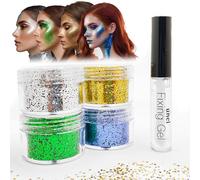 Paillettes biodégradables pour le visage et le corps - Kit de paillettes écologiques pour festivals, parfait pour adultes ou enfants unel