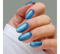 Paillettes Bleues Stickers Ongles Gel Nail Stickers Autocollant Ongle Gel Uv Deco Ongle Nail Art Design Manucure