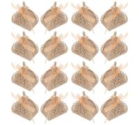 Paillettes Boîte à Dragées Ruban Dorée 25 Pièces, Mariage | Boîtes à Friandises pour Invités, Papier et Ruban, pour Bonbons, Chocolats, Petits Souvenirs