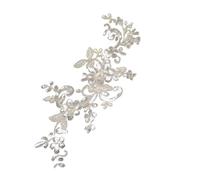 Paillettes brodées en soie délicate, 5 pièces, or blanc rouge, accessoires de mariage, cordon dentelle multicolore, bricolage pour DIY t - shirt jeans vêtements appliques(Ivory)