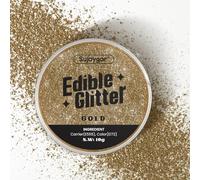 Paillettes Comestibles - 10g Or Colorant Alimentaire Poudre, Paillettes Alimentaires pour Boissons, Gâteaux, Chocolats, Muffins, Vodka, Cocktail, Crème