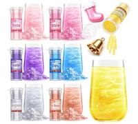 Paillettes Comestibles - 7 Couleurs Vives Paillettes Alimentaires Comestibles (3g Chaque), Colorant Alimentaire Poudre pour Boissons, Paillette Alimentaire pour Gâteaux, Macarons, Fondant, Cupcake