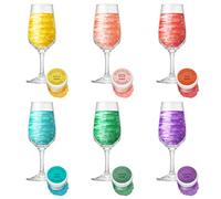 Paillettes Comestibles pour Boissons 6 Couleurs, Jelife Ensemble de Poudre Alimentaire Paillettes sans Goût Poudre de Paillettes à Boire pour Liqueur, Cocktails, Vin, Champagne (4g)