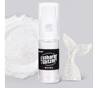 Paillettes Comestibles Spray - 10g Blanc Colorant Alimentaire Poudre, Paillettes Alimentaires pour Boissons, Gâteaux, Chocolats, Muffins, Vodka, Cocktail, Crème