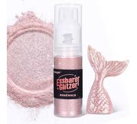 Paillettes Comestibles Spray - 10g Or Rosa Colorant Alimentaire Poudre, Paillettes Alimentaires pour Boissons, Gâteaux, Chocolats, Muffins, Vodka, Cocktail, Crème