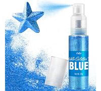 Paillettes Comestibles Spray - 22g Poudre Lustrée Qualité Alimentaire pour Boissons, Décoration de Gâteaux, Pâtisserie - Poudre de Colorant Chatoyante pour Cocktails, Glaçage, Bonbons (Bleu)