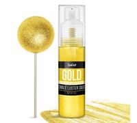 Paillettes Comestibles Spray Or, 20g Paillettes Alimentaires Comestibles pour DéCoration de GâTeaux, Cocktail, Boisson, Spray Paillette - Colorant Alimentaire Poudre pour Cookie, Bonbon, GlaçAge