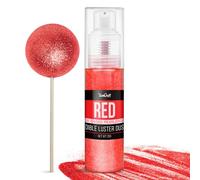 Paillettes Comestibles Spray Rouge, 20g Paillettes Alimentaires Comestibles pour DéCoration de GâTeaux, Cocktail, Boisson, Spray Paillette - Colorant Alimentaire Poudre pour Cookie, Bonbon, GlaçAge