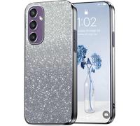 Paillettes Coque Pour Samsung Galaxy S25 Plus S25+ 5g - Étui Transparente Glitter Dessin Élégant Souple Ultra Fine Fille Femme Légère Antichoc Housse (Gris)[Car785926]
