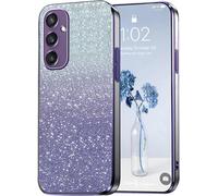 Paillettes Coque Pour Samsung Galaxy S25 Plus S25+ 5g - Étui Transparente Glitter Dessin Élégant Souple Ultra Fine Fille Femme Légère Antichoc Housse (Violet)[Car785910]