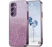 Paillettes Coque Pour Samsung Galaxy S25 Plus S25+ 5g - Étui Transparente Glitter Dessin Élégant Souple Ultra Fine Fille Femme Légère Antichoc Housse (Rose)[Car785921]