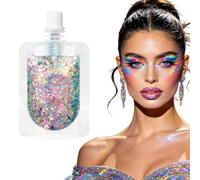 Paillettes corporelles - Gel Visage Aux Sequins | Glitter pour le visage - Pour Les Vacances, Le Carnaval, Le Maquillage, La Musique, Les Concerts, Les Bals De Promo, Les Soirées Et Les Festivals