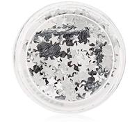 Paillettes cosmétiques en forme d’étoiles argentées pour une utilisation sur le visage, corps, cheveux et ongles.