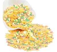 Paillettes de 10 mm for tasses à cinq doigts, motif fleur, for la couture, les mariages et autres travaux manuels(Yellow gold)