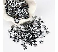 Paillettes de 10 mm for tasses à cinq doigts, motif fleur, for la couture, les mariages et autres travaux manuels(Grey)