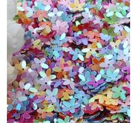Paillettes de 10 mm for tasses à cinq doigts, motif fleur, for la couture, les mariages et autres travaux manuels(Ab mix)