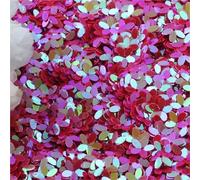 Paillettes de 10 mm for tasses à cinq doigts, motif fleur, for la couture, les mariages et autres travaux manuels(Ab red)