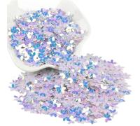 Paillettes de 10 mm for tasses à cinq doigts, motif fleur, for la couture, les mariages et autres travaux manuels(Ab white gold)