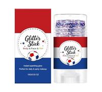 Paillettes de cheveux rouges, blancs et bleus,250e bâton scintillant durable de 15 millilitres - Bâton pailleté du quatrième juillet | Pour les Défilés Parties à Thème, Réunions de Famille Jour de
